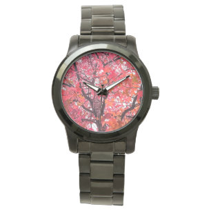 Rosa löv armbandsur