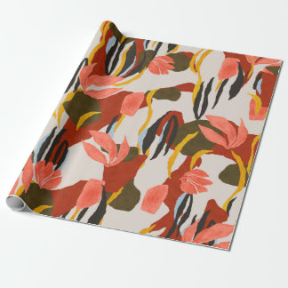 rosa löv och effekt klär mönster design.  presentpapper