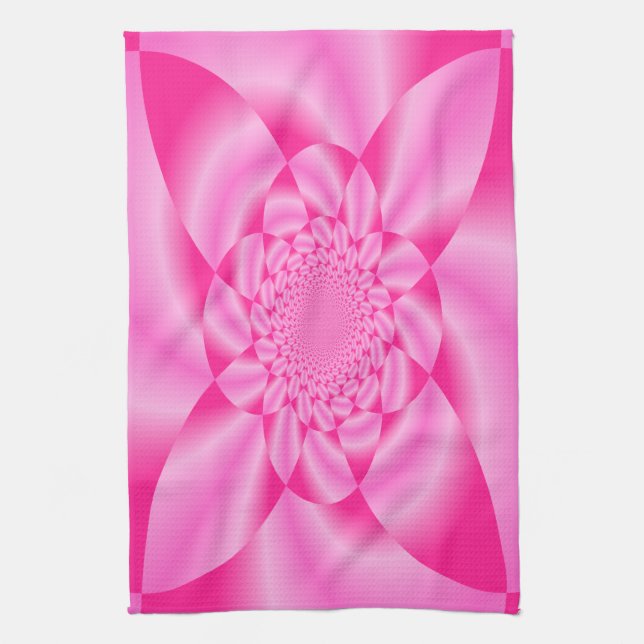 Rosa Löv Petal Kökshandduk (Vertikal)