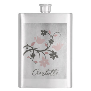 Rosa Lovebird Personlig Flask Fickplunta