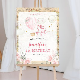 Rosa Luft Balloon är inte ett fantastiskt välkomst Poster