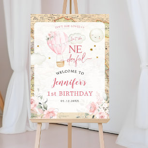 Rosa Luft Balloon är inte ett fantastiskt välkomst Poster