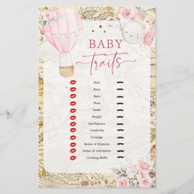 Rosa Luft Balloon är inte Onerderful Baby Traits (Framsida)