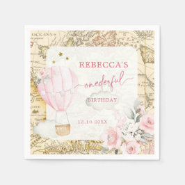 Rosa Luft Blegon är inte Onerunderbar födelsedag Pappersservett