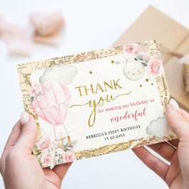 Rosa Luft Blegon är inte Onerunderbar födelsedag Tack Kort