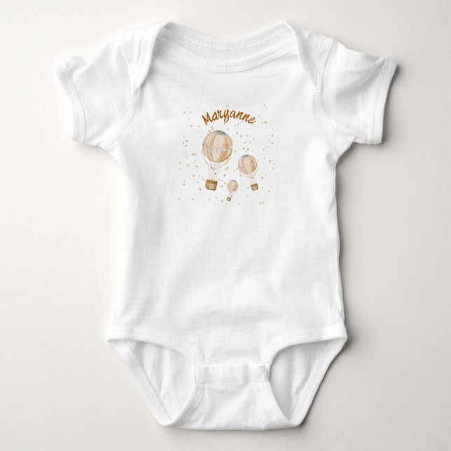 Rosa Luftballong 1:a födelsedag T Shirt (Framsida)
