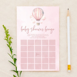 Rosa Luftballong Bingo Baby Shower-spel