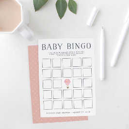 Rosa Luftballong | Bingo-spelkort för babyvisnings