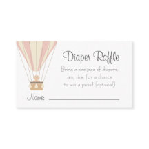 Rosa luftballong Diaper Raffle