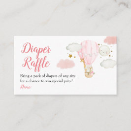 Rosa Luftballong Djuren blöder Raffle Tilläggskort