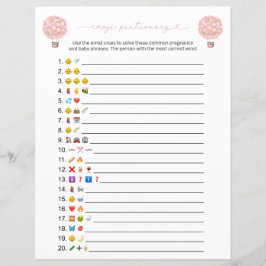 Rosa Luftballong Emoji Baby Shower Game