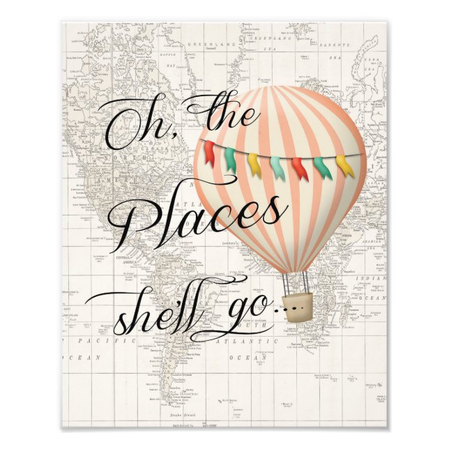 Rosa Luftballong Skriv ut svartfärgad dekortecknin Fototryck (Framsidan)