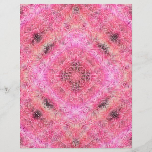 Rosa lugna trädgårdar bulk Scrapbook-papper sidor Reklamblad (Framsidan)