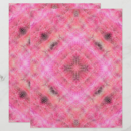 Rosa lugna trädgårdsscrapbookpapper 2-sidig sida