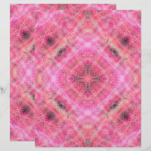 Rosa lugna trädgårdsscrapbookpapper 2-sidig sida