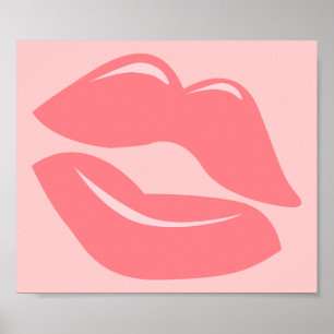 ROSA LUSCIOUS KISS LÄPPAR SHINY LIPGLOSS BEAUT POSTER