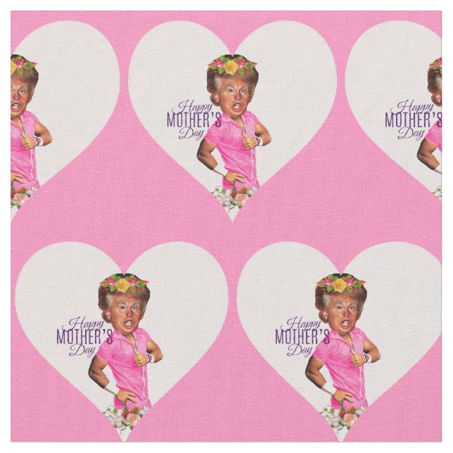 rosa, lustigt, mors dag donald-trumma tyg (Närbild)
