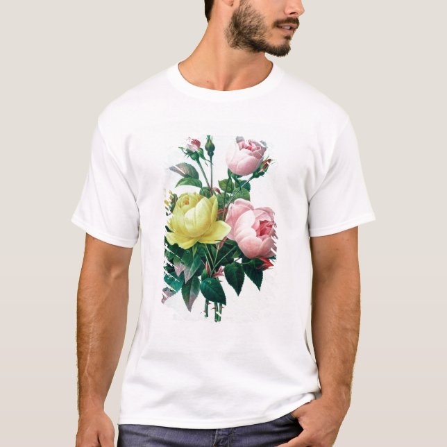 Rosa Lutea och Indica Rosa Tee Shirt (Framsida)