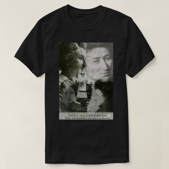 Rosa Luxemburg Digital Bootleg Design T Shirt (Design framsida)