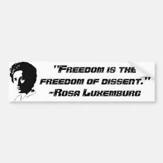Rosa Luxemburg "frihet av meningsskiljaktighet" Bildekal