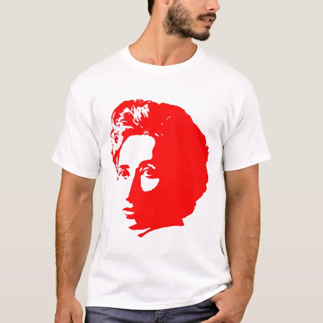 Rosa Luxemburg med citationstecken T Shirt (Framsida)