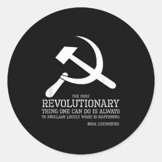 Rosa Luxemburg Quote - Socialdemokrat& kommuni Runt Klistermärke
