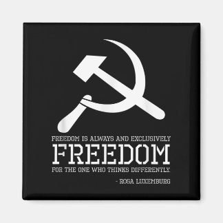 Rosa Luxemburgs citat om frihet - marxism & så Magnet