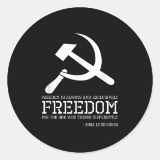 Rosa Luxemburgs citat om frihet - marxism & så Runt Klistermärke