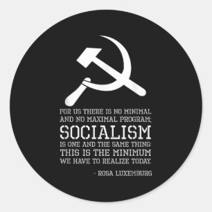 Rosa Luxemburgs citat om socialism - politisk Phil Runt Klistermärke