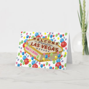 ROSA Lycklig 21:a födelsedagen Las Vegas-kummelkor Kort