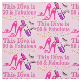 ROSA LYCKLIG 50:E FABULÖSA DIVA FABRIC TYG