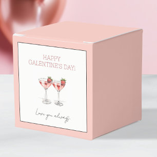 Rosa Lycklig Galentine's Day Cocktails Kärlek You Presentaskar