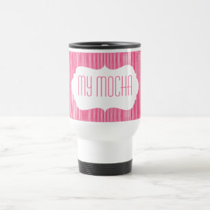 Rosa Lycklig Ice Cream Rand Monogram Roligt Resemugg