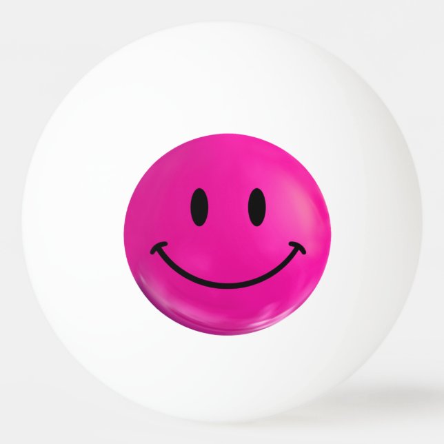 Rosa lycklig PingPong boll (Baksidan)