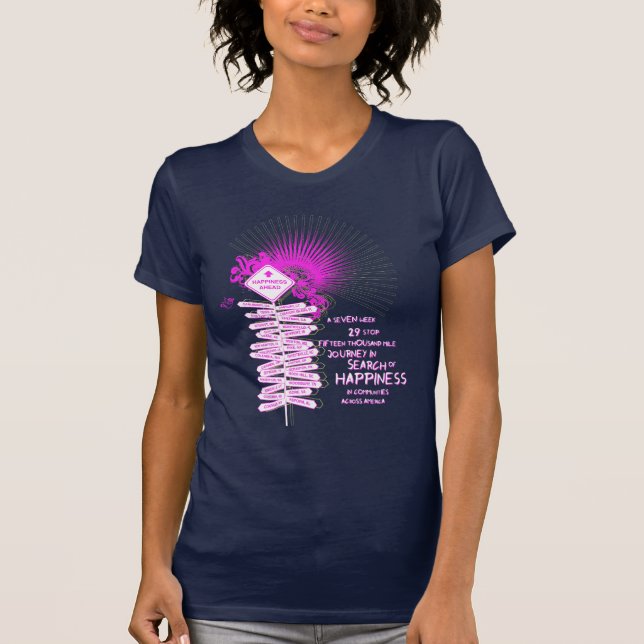 Rosa lycklig tee (Framsida)