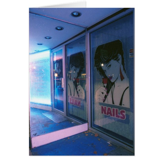 Rosa lyckliga naglar, Greenfield, MORSOR Hälsningskort (Framsidan)