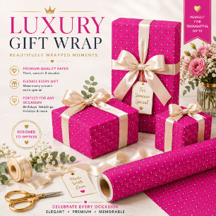 Rosa lyxigt inslagspapper Chic presentglamour Presentpapper