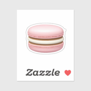 Rosa Macaron Emoji Art Klistermärken