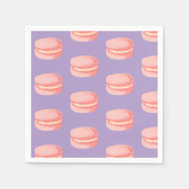 Rosa Macarons Pappersservett