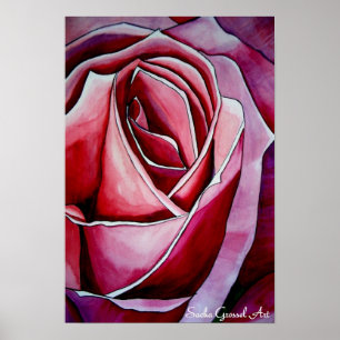 Rosa Macro abstrakt original ro art Poster