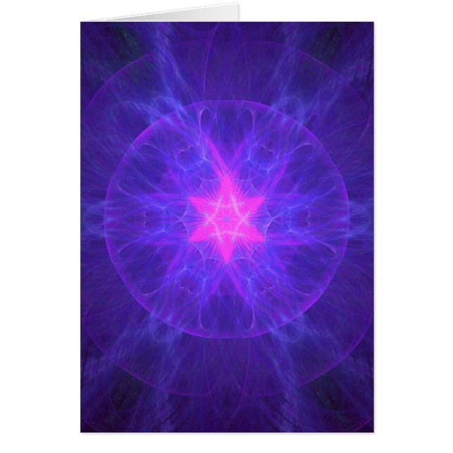 Rosa Magen David Hälsningskort (Framsidan)