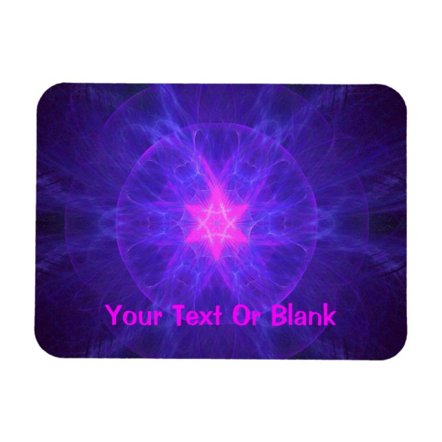 Rosa Magen David Magnet (Horisontell)