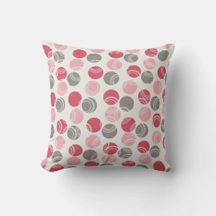 Rosa, Magenta, Grått Circles MOJO Pillow Kudde