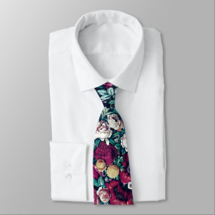 Rosa Magenta Grönt Blue Teal Peony & Ro Flowers Slips
