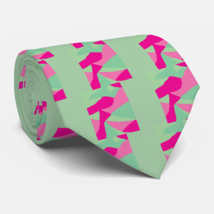 Rosa Magenta Grönt och Abstrakt av Grönt Mint Slips