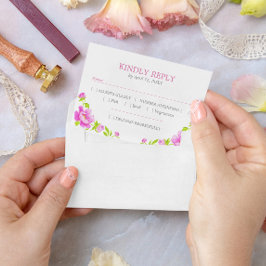 Rosa Magenta OSA av Blommigt Kort