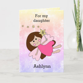 Rosa Magic Fairy 8th Birday Card Kort