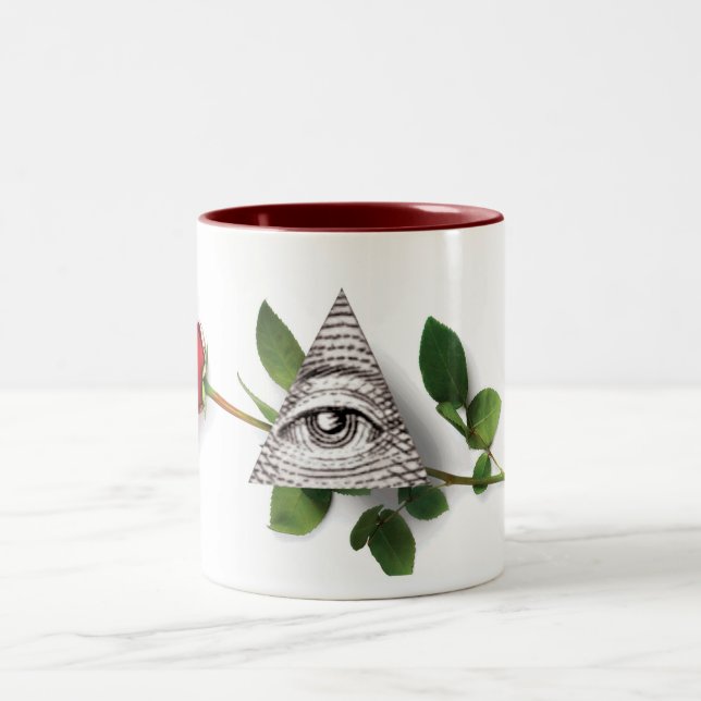 Rosa Magipyramid Två-Tonad Mugg (Center)