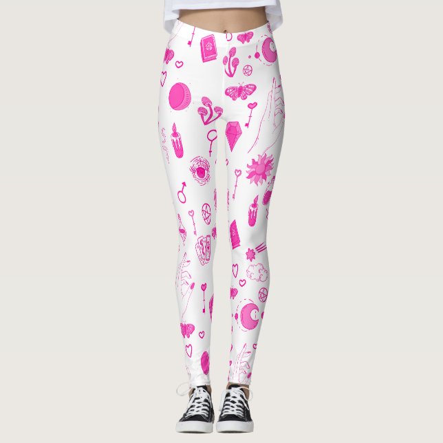 rosa magisk mystisk leggings (Framsida)