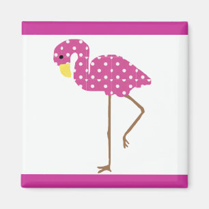 Rosa magnet för vitdottieflamingo